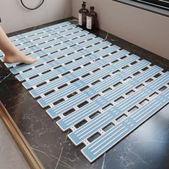 90*40浴室マット家庭用2色パック滑り止めマットは、浴室マットの吸盤マットの水漏れが早い