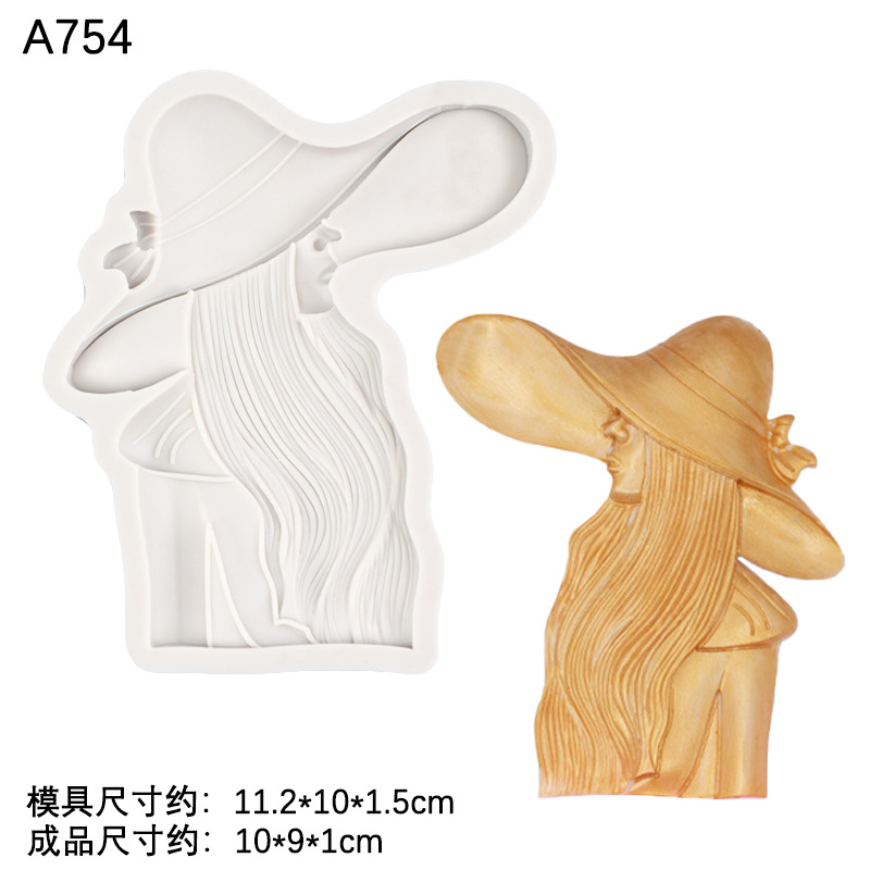 Sombrero niños y niñas silicona molde DIY jabón hecho a mano aromaterapia vela decoración para hornear fondant de chocolate