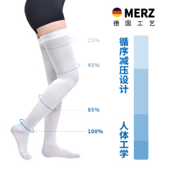 一级压力袜蓝白款 15-21mmHg血防栓压力袜静脉压力带术后护理跨境