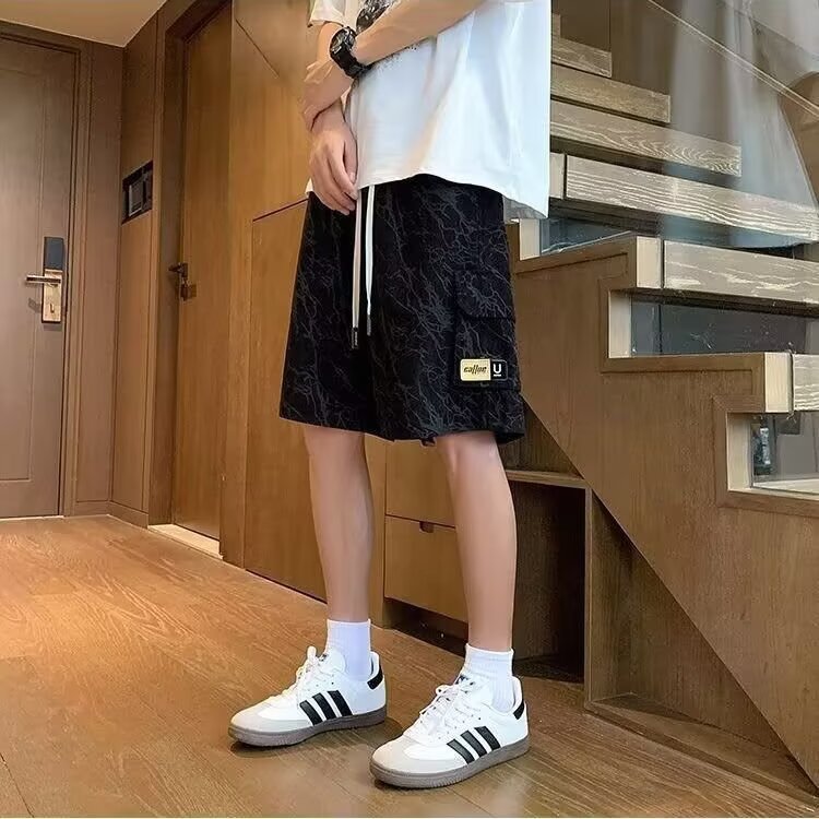 Camisas, menos ropa, pantalones cortos, verano para hombres, nueva marca de moda, pantalones con múltiples bolsillos, baloncesto deportivo, pantalones sueltos de cinco puntos