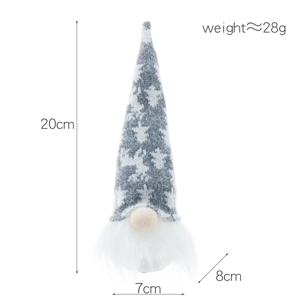 Christmas gnome night light pendant, knitted hat LED decoration, warm glow, single or 5‑pack