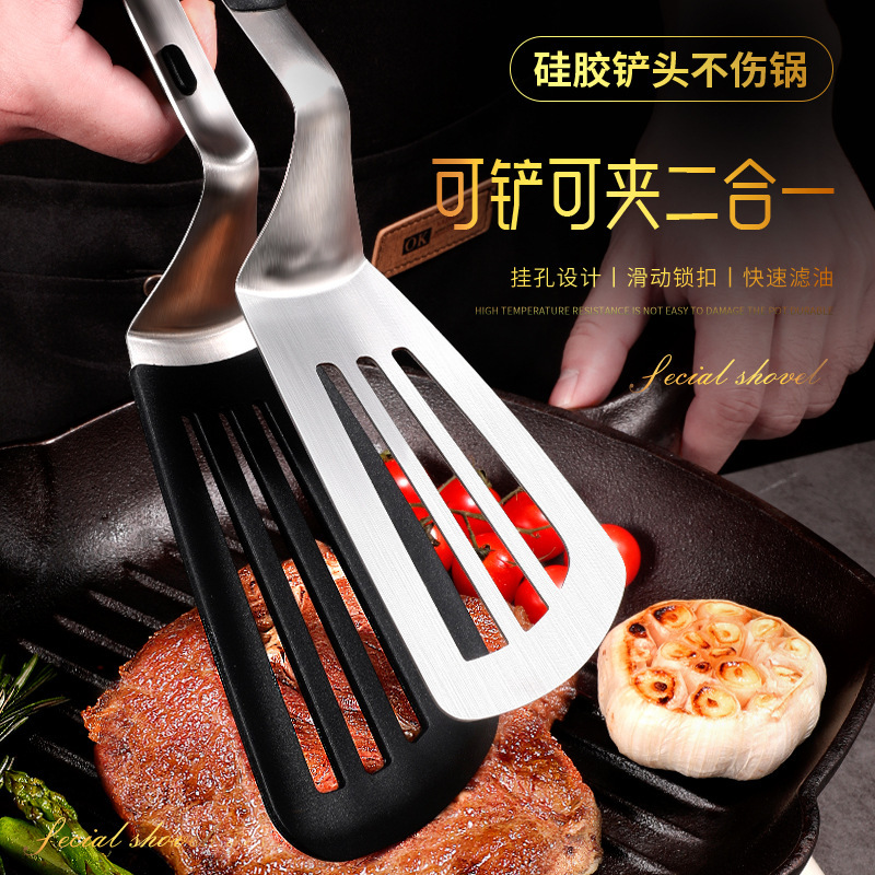 ステンレス製シリコン製フードスパチュラ、フードクリップ、バーベキュークリップ、ステーキクリップ、キッチン用パンクリップ、揚げ物クリップ、ピザクリップ、バーベキュークリップ|undefined