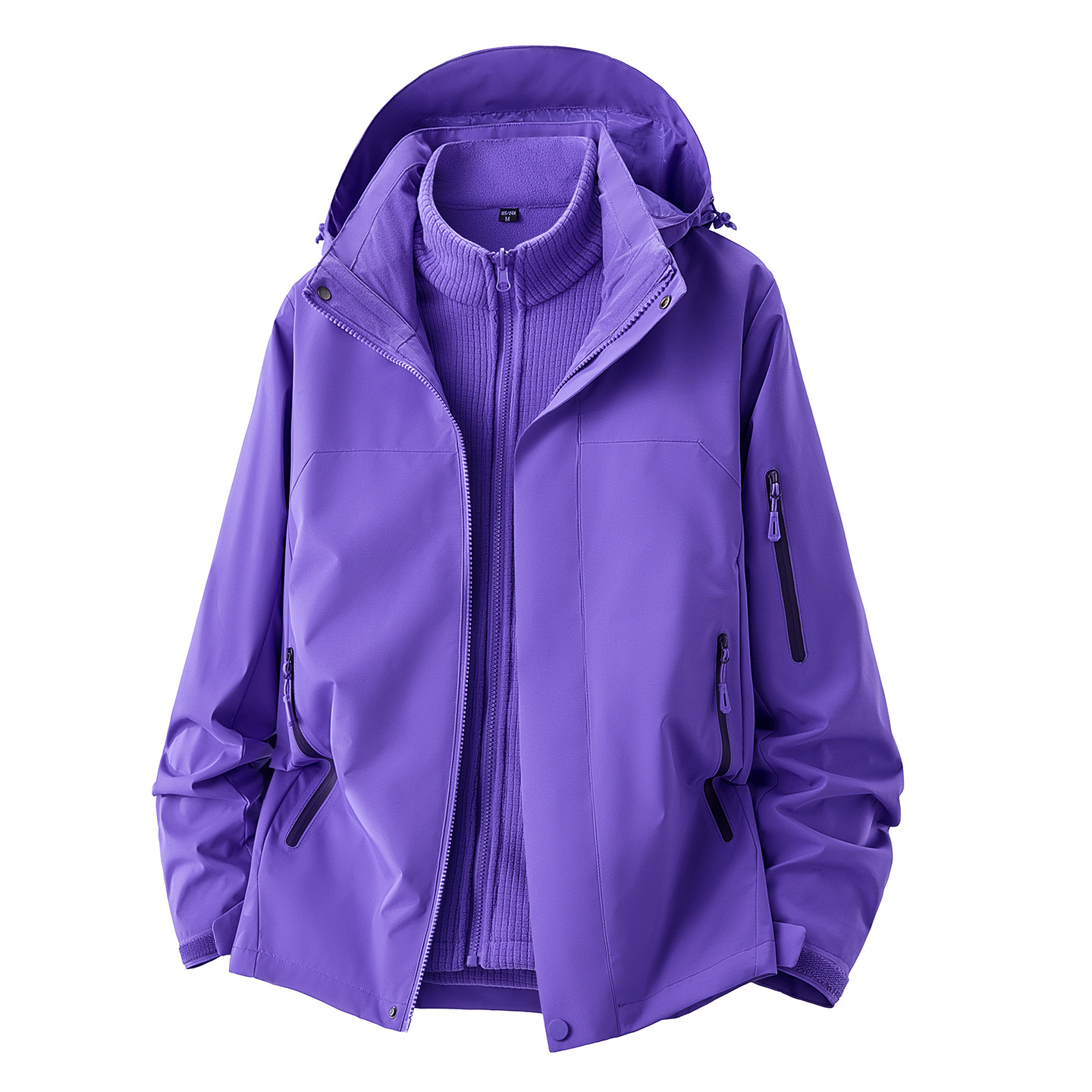 Hooded Jacket Three-In-One Men's and Women's New Autumn and Winter Outdoor Hiking Casual Windproof and Waterproof Fashionable Mountaineering Jacket