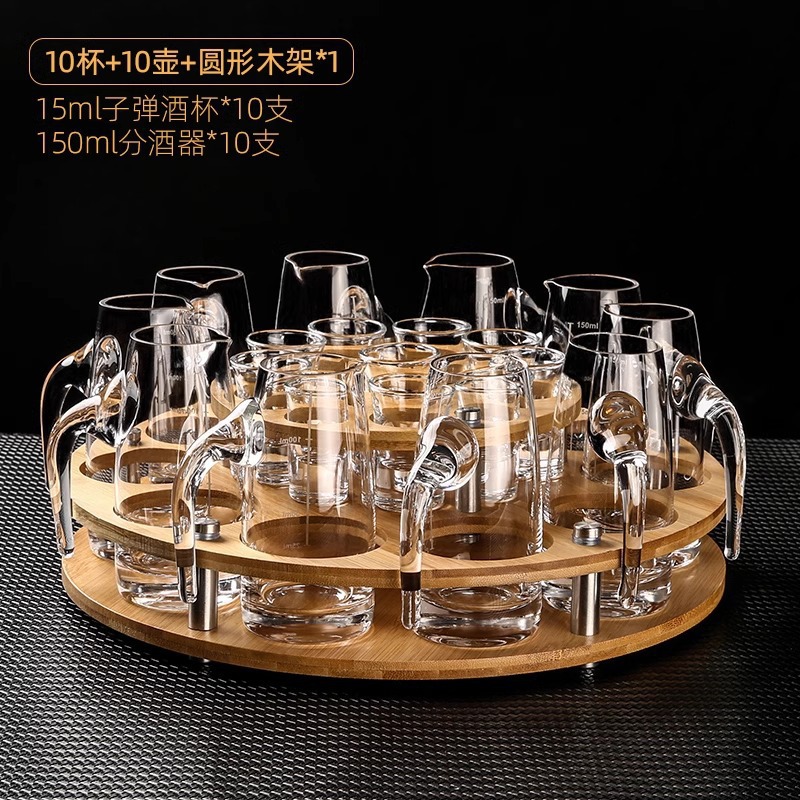 Coppa de vidrio de alta calidad de Phnom Penh dispensador de vino conjunto de vinos de hotel casero de lujo ligero taza de bala un sorbo de taza de vino