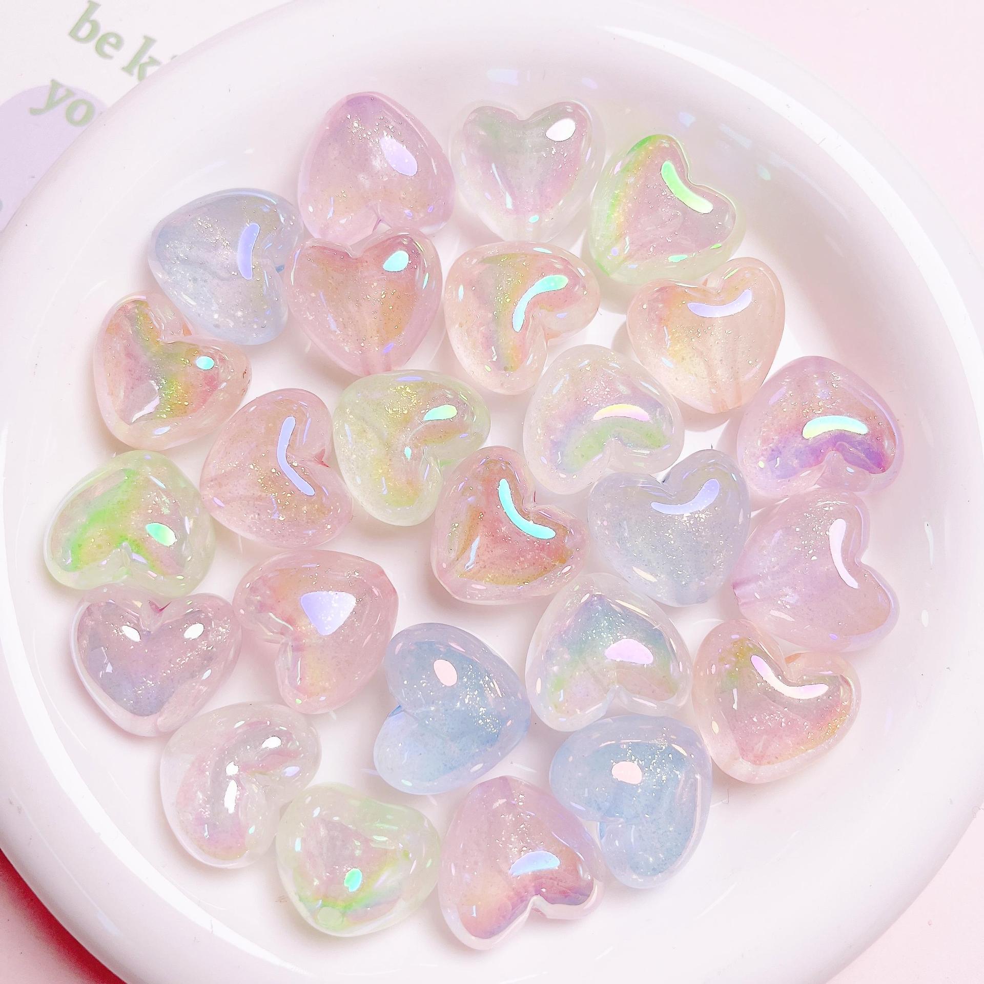 38g Weight Beads Jewelry Making Type 21*19mm Jewelry Making Size DIY Jewelry Accessories Classification 10 PCS/Package Quantity Acrylic Material Heart Shape Pattern Casual, Simple Style, Streetwear Style 10 PCS/Package 21*19mm Arylic Heart Shape DIY Jewelry Accessories Beads 1