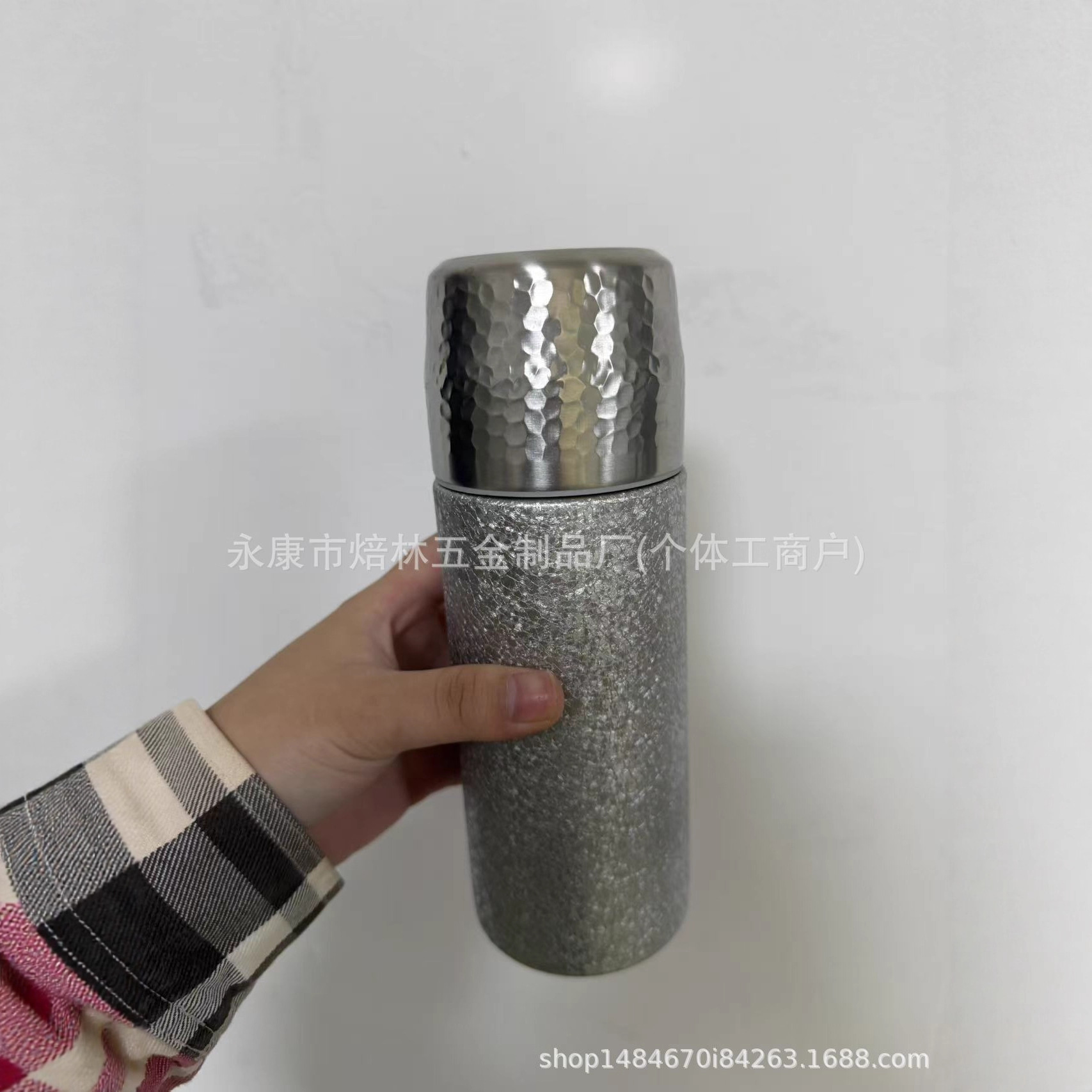 新款钛杯保温杯高颜值锤纹真空双层便携养生商务礼品赠送轻奢杯