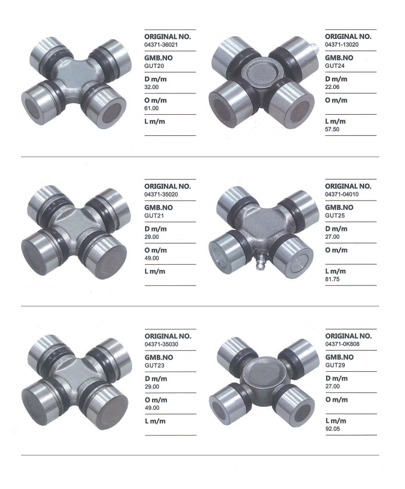 EQ140 universal joint cross shaft 39×118, cross bearing assembly for truck rotary tiller drive shaft