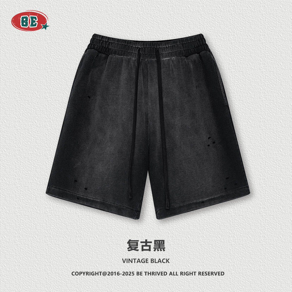 BE Men's Wear | 2025 Summer Europa y América Street FOG Color Shorts Pantalones cortos de cinco puntos de marca de moda suelta deportiva masculina