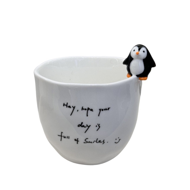 Tazas de cerámica creativas tazas de café tazas de mano tazas de dibujos animados lindos animales parejas tazas de té de leche caja de regalo