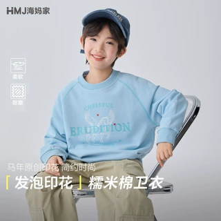 海妈家童装2026秋季新款男童秋装卫衣圆领潮范中大童上衣套头外穿