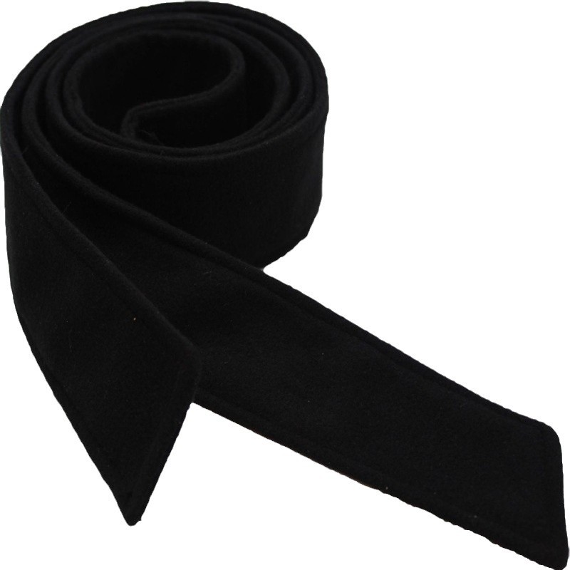 Cinturón ancho de mujer de doble cara abrigo de terciopelo de lana cinturón de arco decorativo negro ejército verde trench coat ribbon