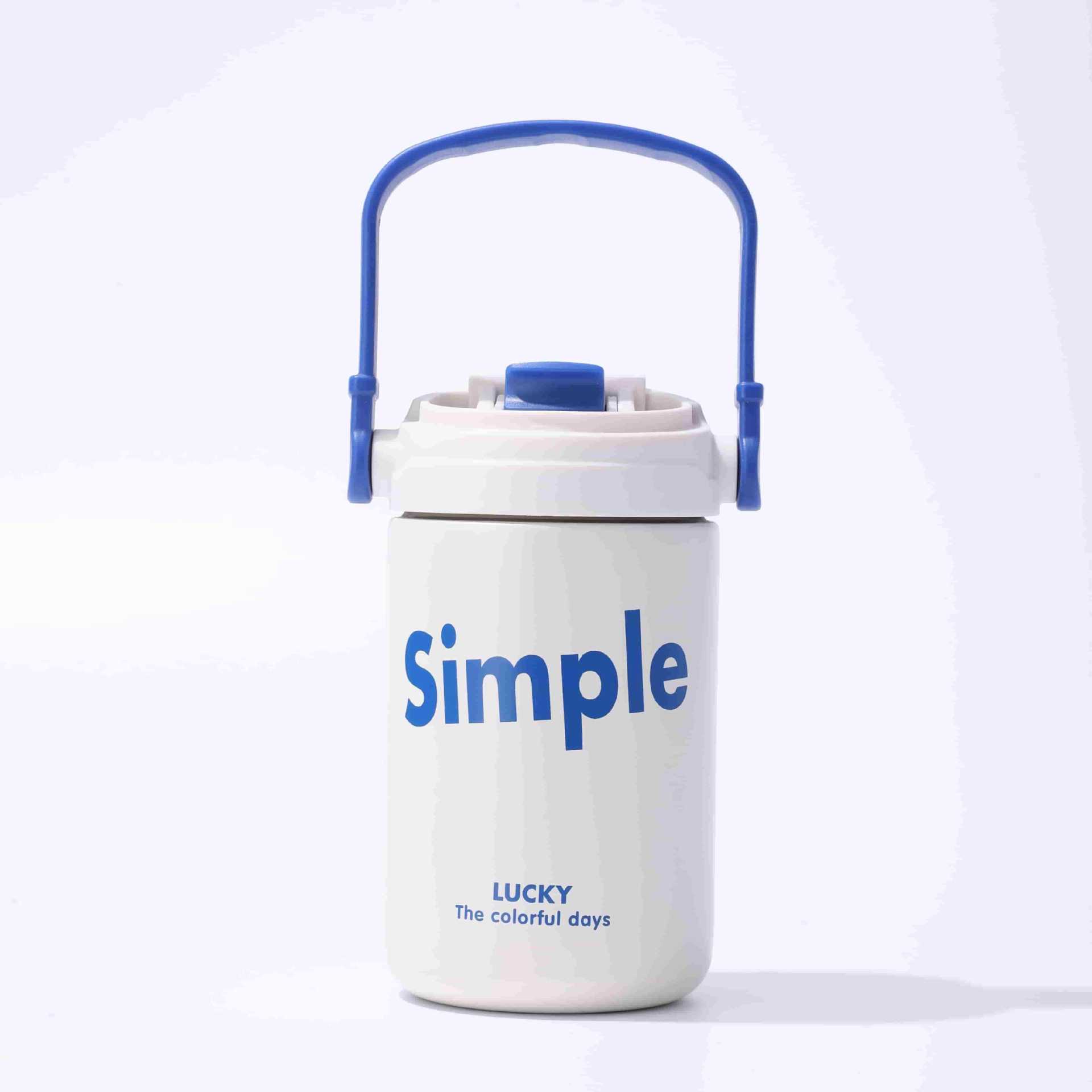 Taza de aislamiento de acero inoxidable 304 de moda Taza de café simple Taza portátil de doble bebida Taza de pareja al por mayor