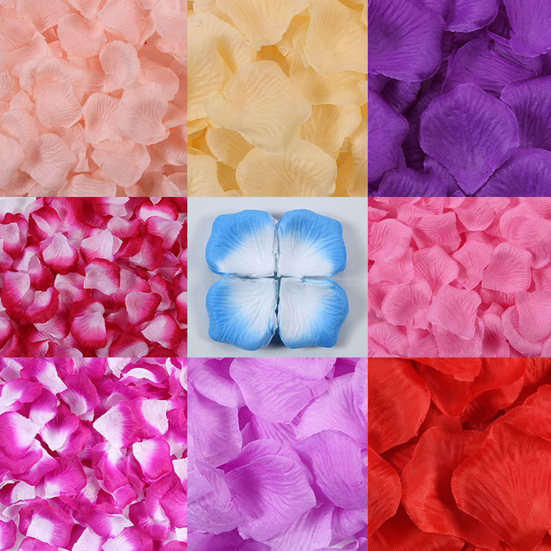 Non-woven fabric arranged 100 pieces of simulation rose petals wedding wedding room decoration wedding supplies wholesale Non-woven fabric arranged 100 pieces of simulation rose petals wedding wedding room decoration wedding supplies wholesale