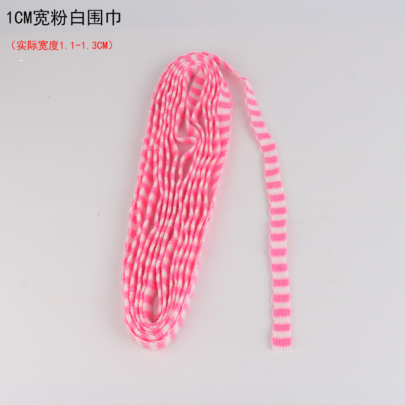 圣诞迷你小围巾公仔玩具围脖针织毛线迷你小围巾彩色条纹装饰配件|undefined