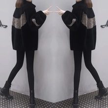 短款仿羊羔毛外套女2025年新款冬季加绒加厚大码宽松拼色大衣女潮