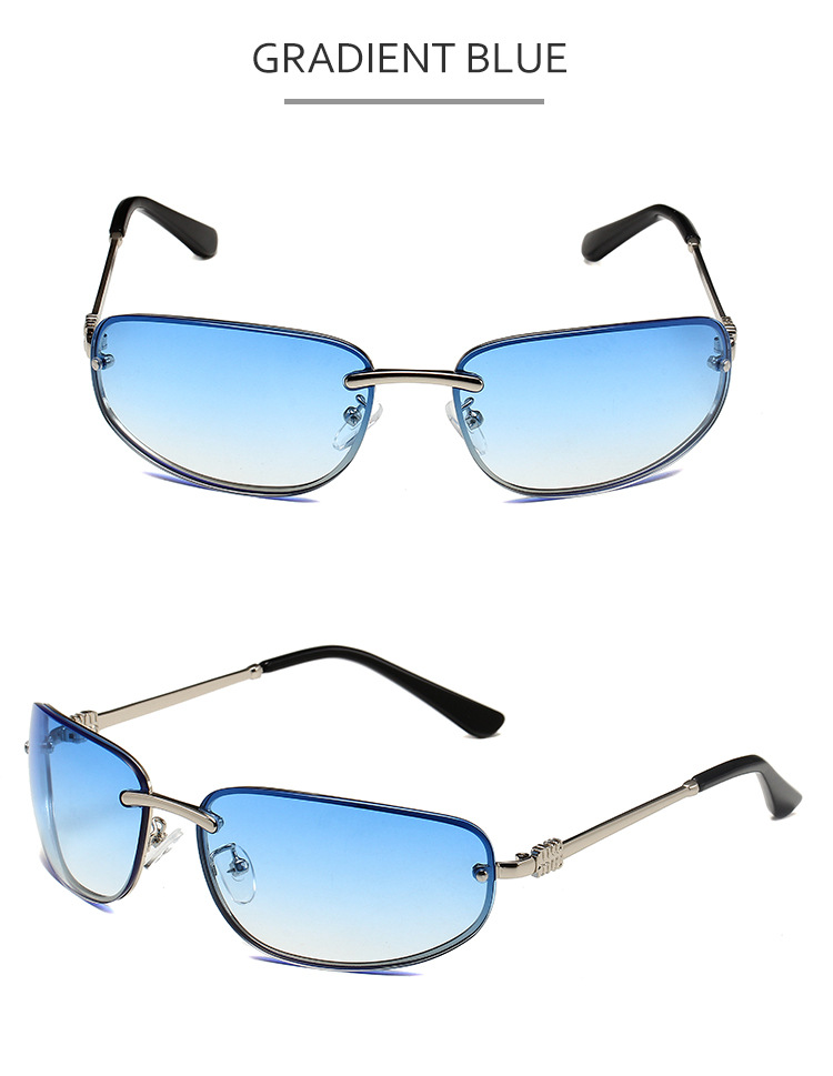 Men's Sunglasses New Millennium Style Y2K Retro Mercury Silver Frameless Fashion Sunglasses Hip Hop Sunglasses_viptrois.com