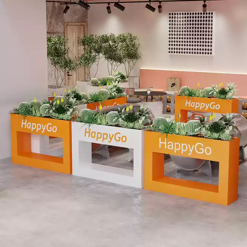 Caja de flores de balcón combinación de maceta de acero inoxidable terraza caja de plantación de tarjetas de escalones barandilla diseño gratuito caja de flores exclusiva