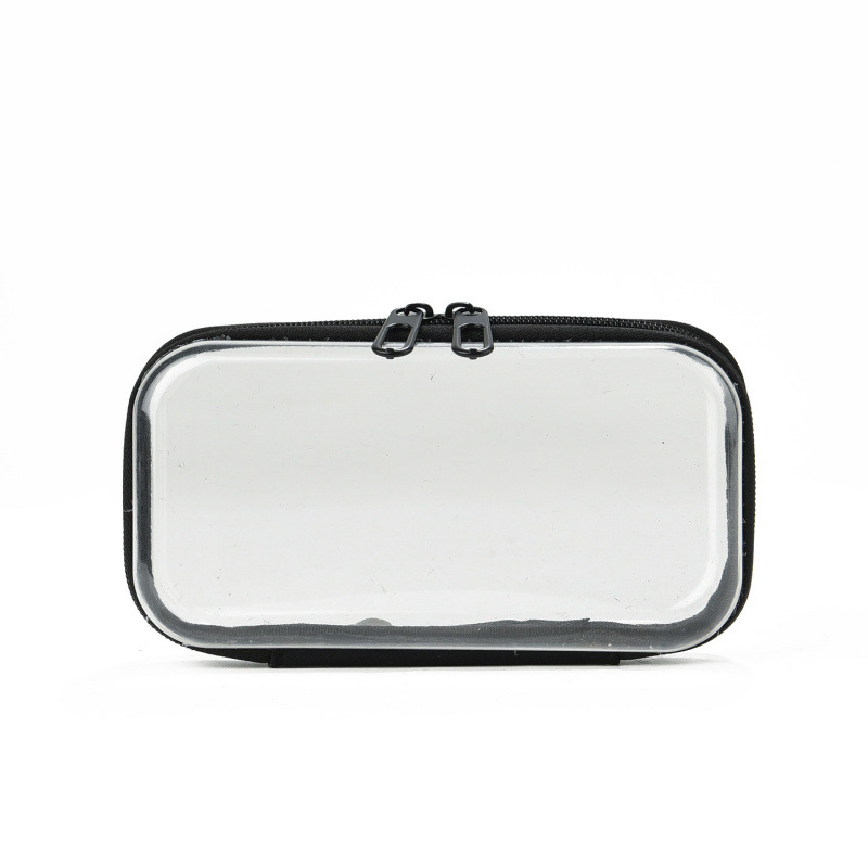 Bolsa de maquillaje impermeable de gran capacidad transparente lápiz labial portátil para el cuidado de la piel multifuncional bolsa de almacenamiento pequeña bolsa transfronteriza