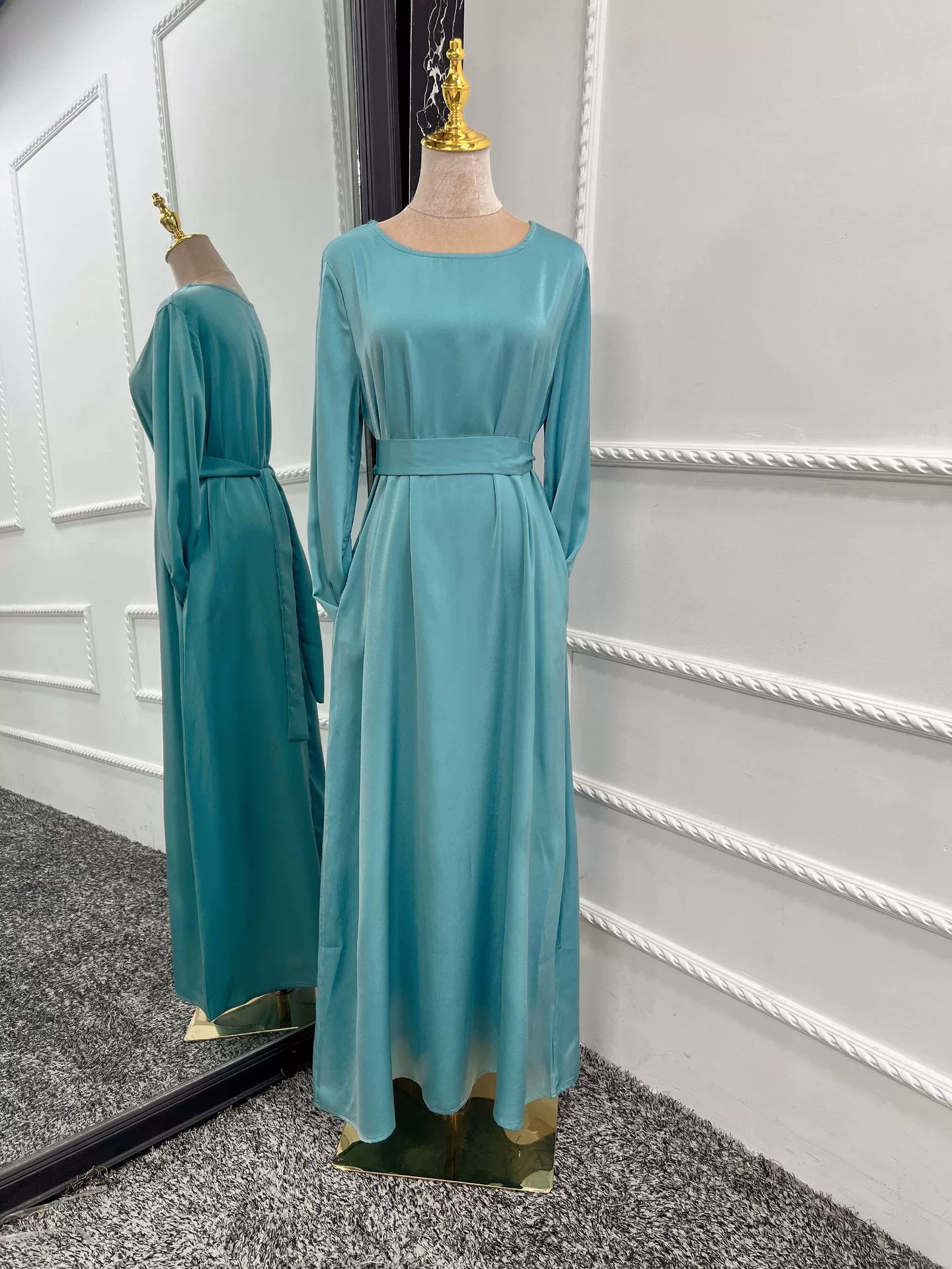 Платье базового однотонного цвета, 2022 год, AliExpress, европейский стиль, плюс размер