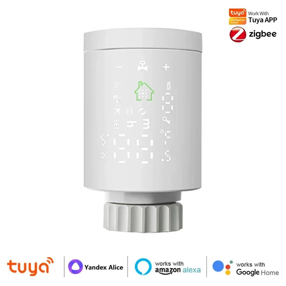 Клапан управления температурой Zigbee, умный дом, радиаторный клапан, управление через мобильное приложение, дистанционное управление, умный термостат Tuya