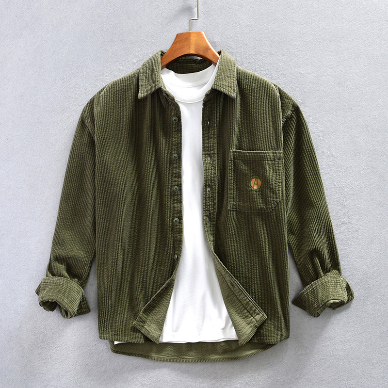 Demi-season retro velvet shirt