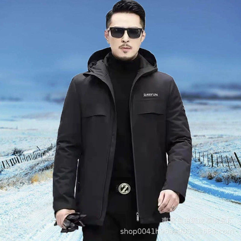 Мужская парка Overmatch mink внутренний низ mink мех интегрированное меховое пальто Nicole натуральный мех