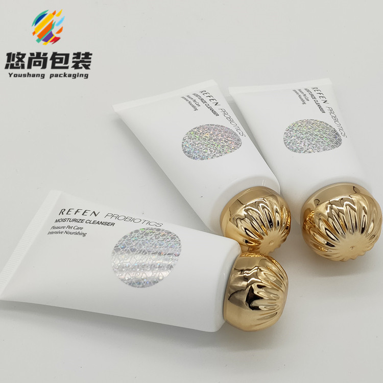 定制管径35化妆品软管白色哑光护手霜防晒霜洗发水洗面奶分装软管