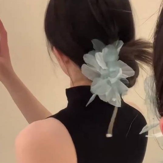 ¡La atmósfera es azul!¡Las flores, las frases, las pinzas! Cabezas dulces de cabello de tela de perlas para el cabello