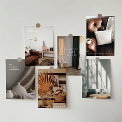 10 pieces of Instagram-style minimalist living decoration card wall decals for bedroom dormitory DIY postcard wall decals photo wall