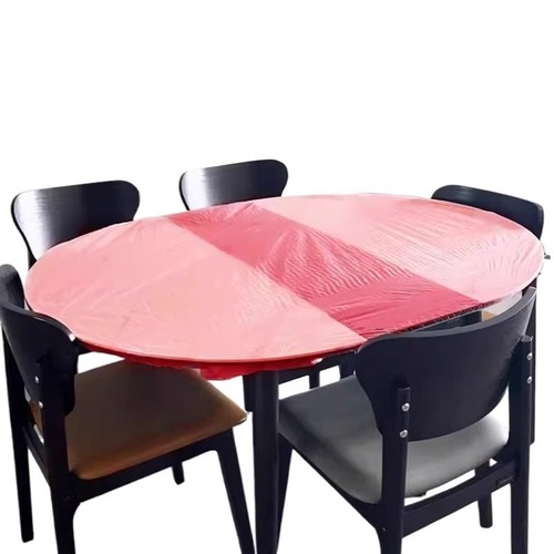 Disposable tablecloth elastic plastic film thickened version hotel transparent square household square dining table tablecloth