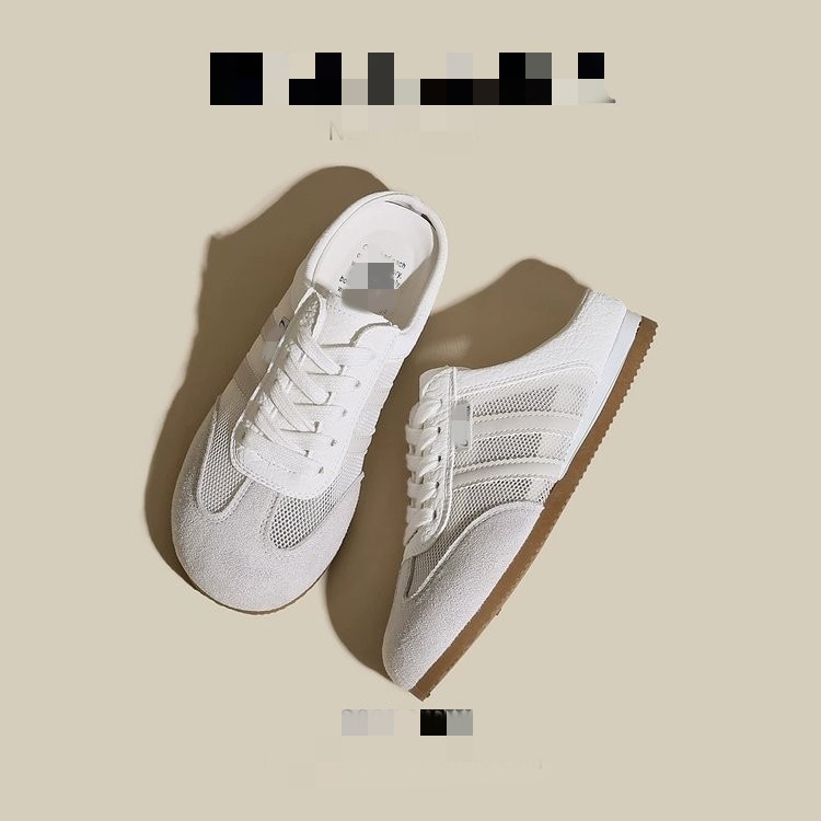 Red transpirable con una cabeza de media zapatilla de mujer de verano 2026 nuevos zapatos de entrenamiento de un pie con zapatillas Muller versátiles