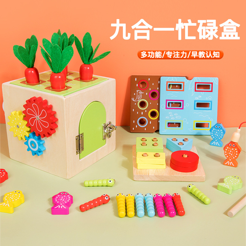 Caja ocupada nueve en uno