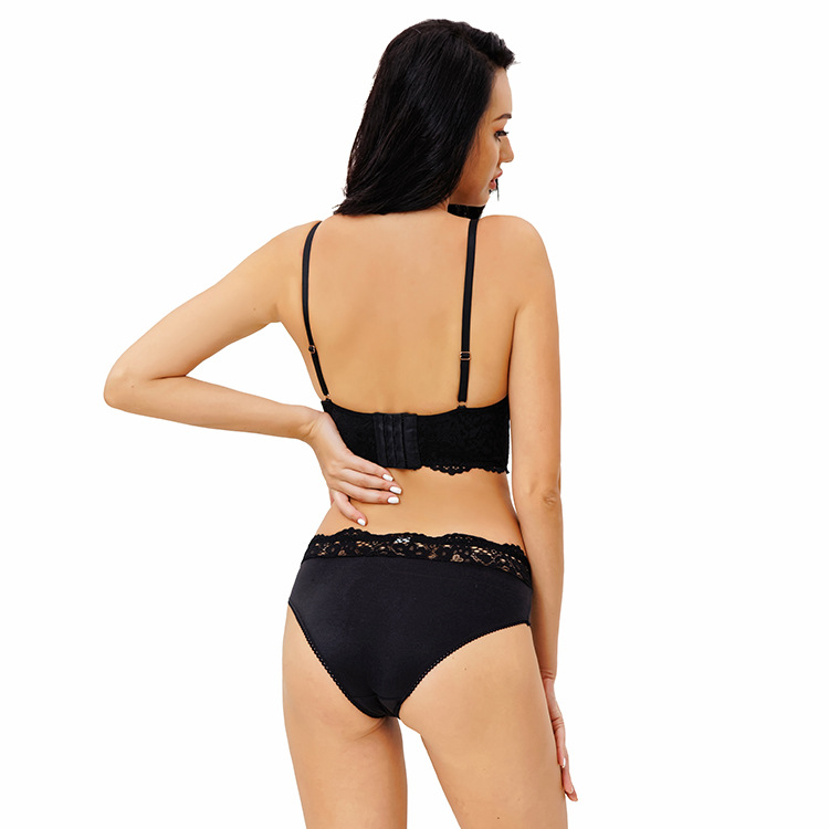 Fashionable New Sexy Lace Embroidered Underwear for Women's Large Size Gathering Soft Steel Ring Set Bra_voghion.com