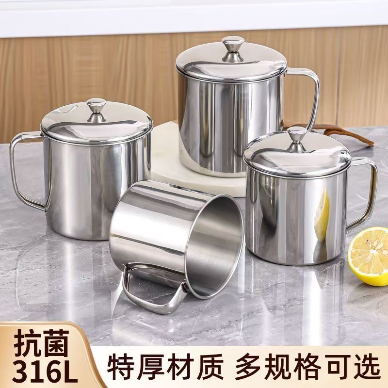 316食品级不锈钢儿童水杯带盖防摔幼儿园家用喝水茶缸漱口杯子|undefined