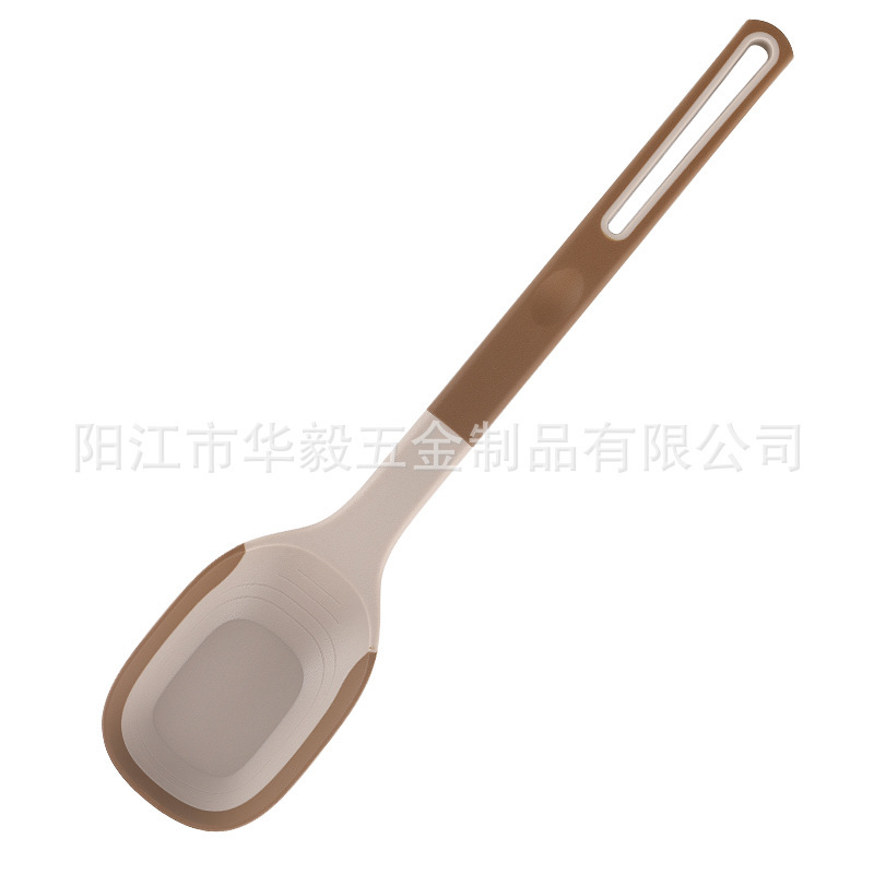 新品硅胶厨具套装双色硅胶手柄铲勺不粘锅铲子套组食品级漏勺厂家|undefined