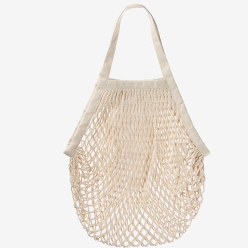 Xiaohongshu popular MUJI same style cotton summer woven hollow handbag for women niche design mesh bag for women