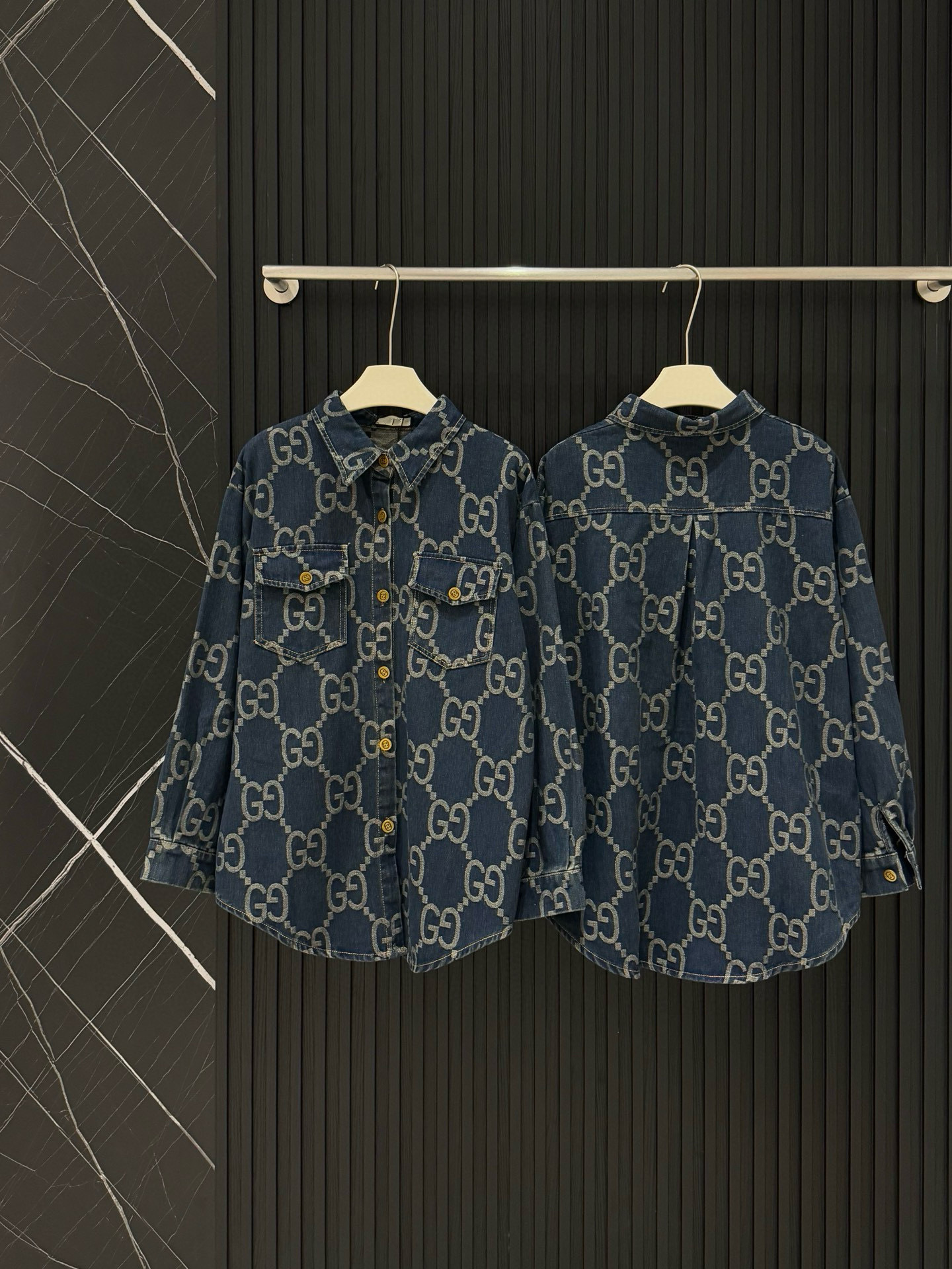 Qadın üçün cins jaket, jacquard naxışlı, boş kəsilişli