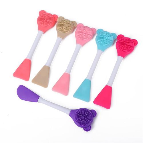 Silicone brush, double-ended, double-sided, face wash, makeup brush head, easy to clean, delicate texture, soft and skin-friendly, beauty tools, etc.