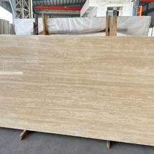 天然大理石罗马洞石米黄色马吉拉风格异型桌面柱子意大利进口