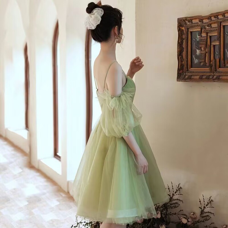 Avocado Green Wedding Dress Accessories Summer Sunscreen Sleeves Soft Yarn Ruffled Bubble Sleeves Lantern Sleeves All-match Sleeves Avocado Green Wedding Dress Accessories Summer Sunscreen Sleeves Soft Yarn Ruffled Bubble Sleeves Lantern Sleeves All-match Sleeves