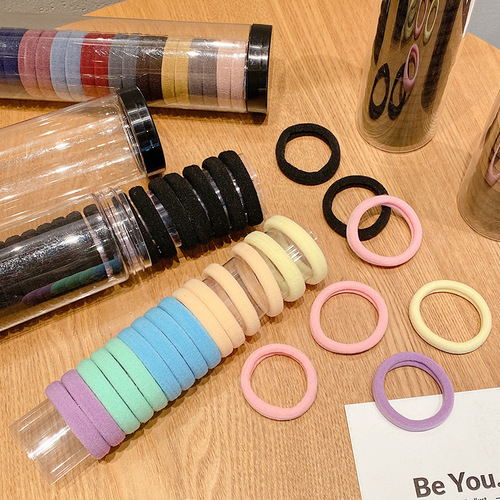 Canned hair rope that does not hurt women's simple handmade rubber band plush hair rope wholesale high ponytail hair rope baby headwear