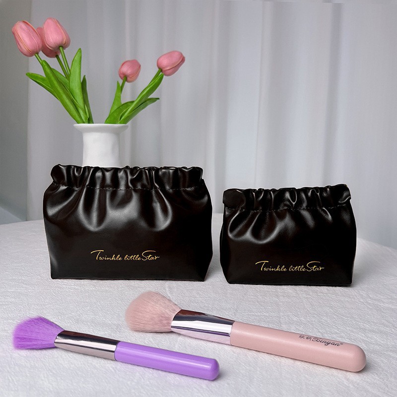 Bolsa de maquillaje de moda coreana llave lápiz labial bolsa de almacenamiento de bala cerrada automáticamente bolsa de almacenamiento de bala bolsa de cambio portátil