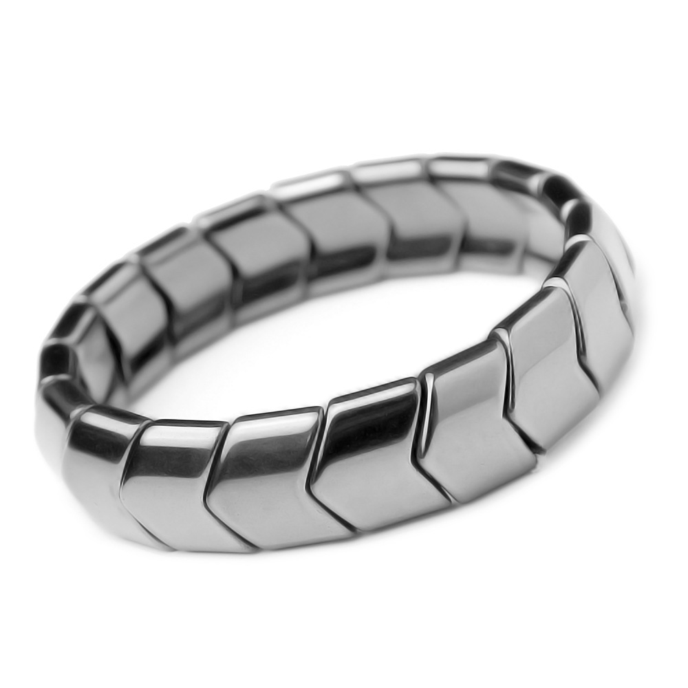Fashion Geometric Haematite Polishing Bracelets 1 Piece