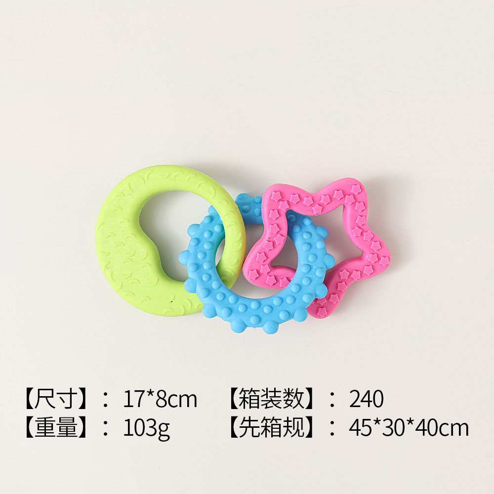 Juguetes para mascotas mordeduras gato limpio dientes de perro diente palo TPR juguete combinación traje mascotas suministros al por mayor perro Juguetes