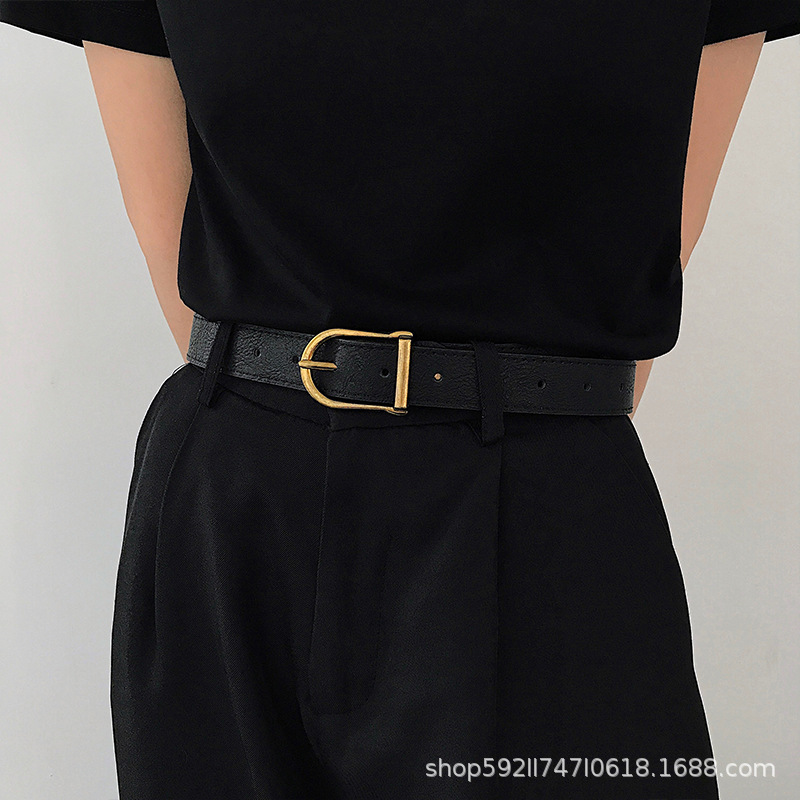 Nuevo ins estilo retro cinturón de las mujeres al por mayor simple todo partido pantalones cinturón moda estilo coreano pantalones decorativos cinturón