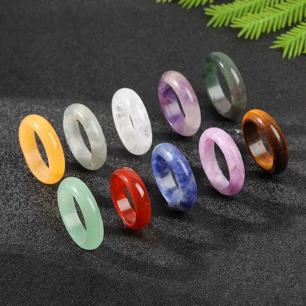 Natural Crystal Agate Stone Running Ring Ring Ring Ring Ancient Style Playing Bracelet Handheld Accessories Running Ring Ring