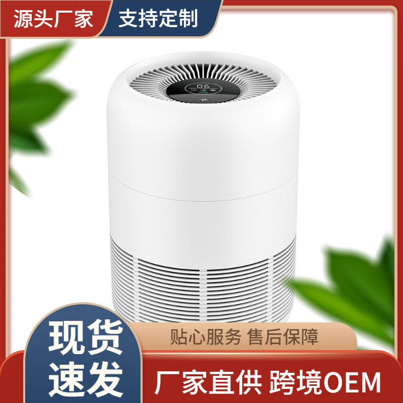 Desktop Air Purifier, Touch-Controlled Plug-In Model, Hepa Activated Carbon, Negative Ions, First-Class Energy Efficiency, Low Noise, for Home Use
