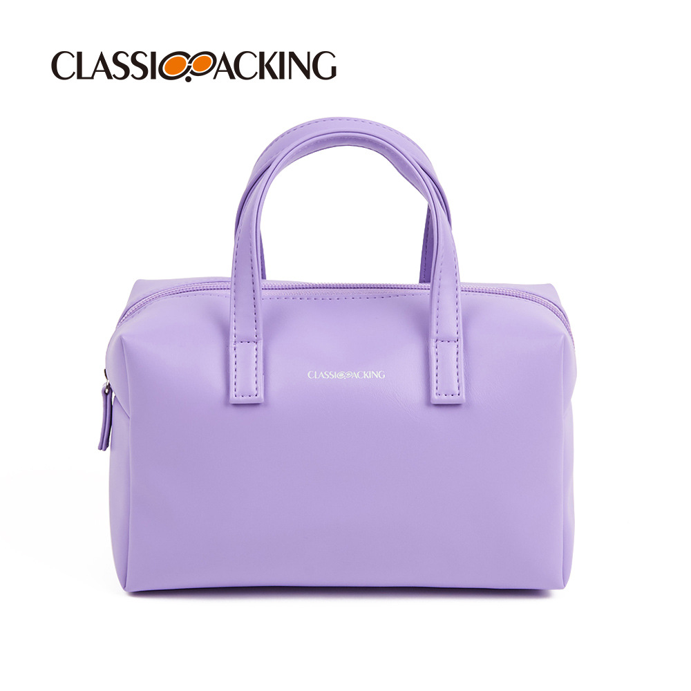 Simple de gran capacidad bolso de las mujeres impermeable pu material cosmético bolsa de almacenamiento multifuncional Portátil Bolsa de cosméticos