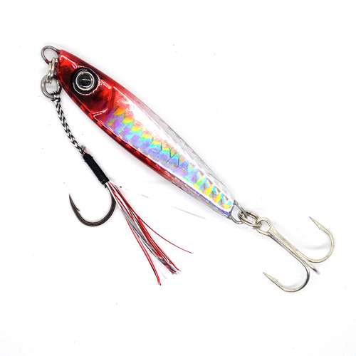 New model iron plate bait double hooks, three hook sinker lead fish, boat fishing sea fishing glow-in-the-dark long cast lure dragon tooth lead bait