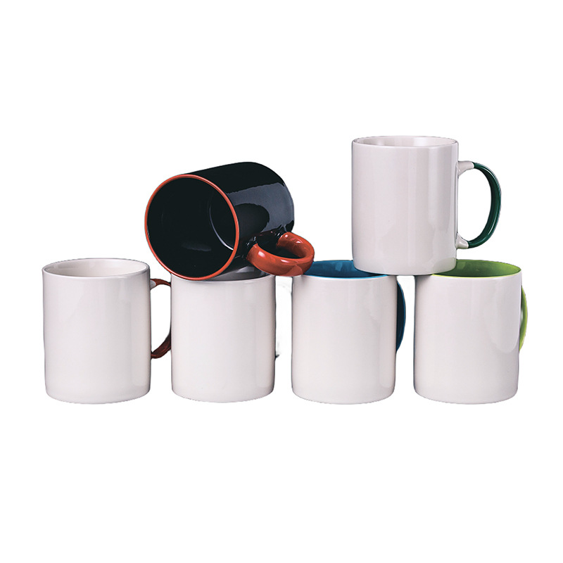 Transfronterizo de Amazon taza blanca taza de alto aspecto creativo Oficina taza de café pareja taza de agua Taza de cerámica